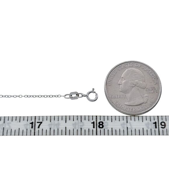 Vintage Italy KA 1772 Sterling Silver 925 1.2mm Cable Link Chain Necklace 18" - Picture 2 of 3